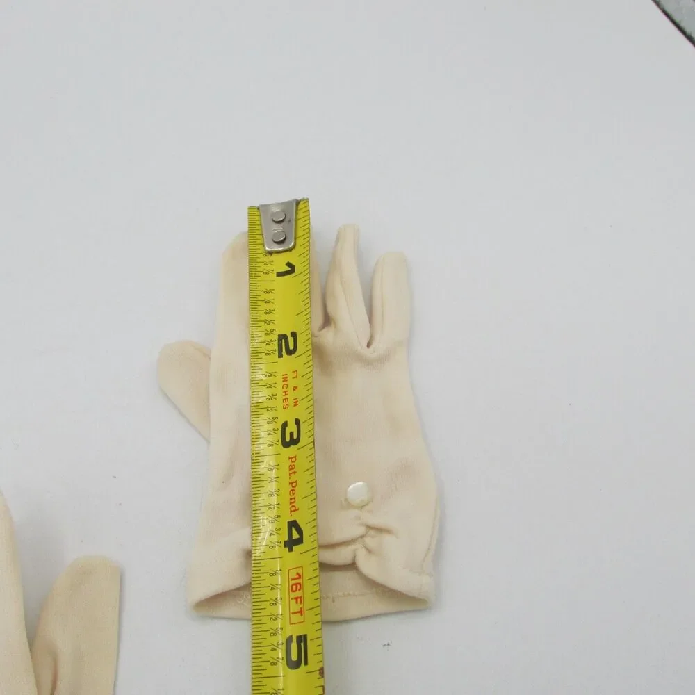 Vintage Toddler Girls White Dress Gloves Slip On Size 1 Ages 1-2 - Dolls